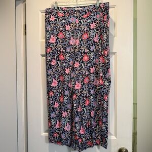 Loft Pull On Wide Leg Cropped Pants